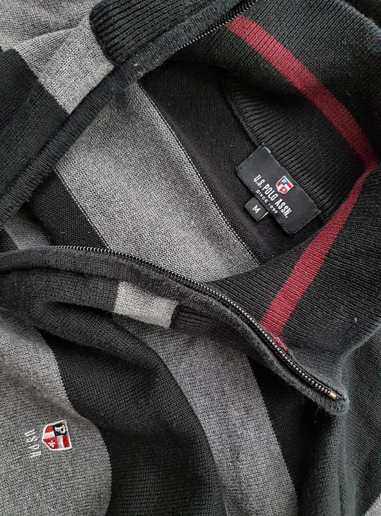 20181025_124240.jpg U.S. Polo ASSN Rozmiar M Kolor Czarny Męski Sweter Długi rękaw Materiał Bawełna 100%