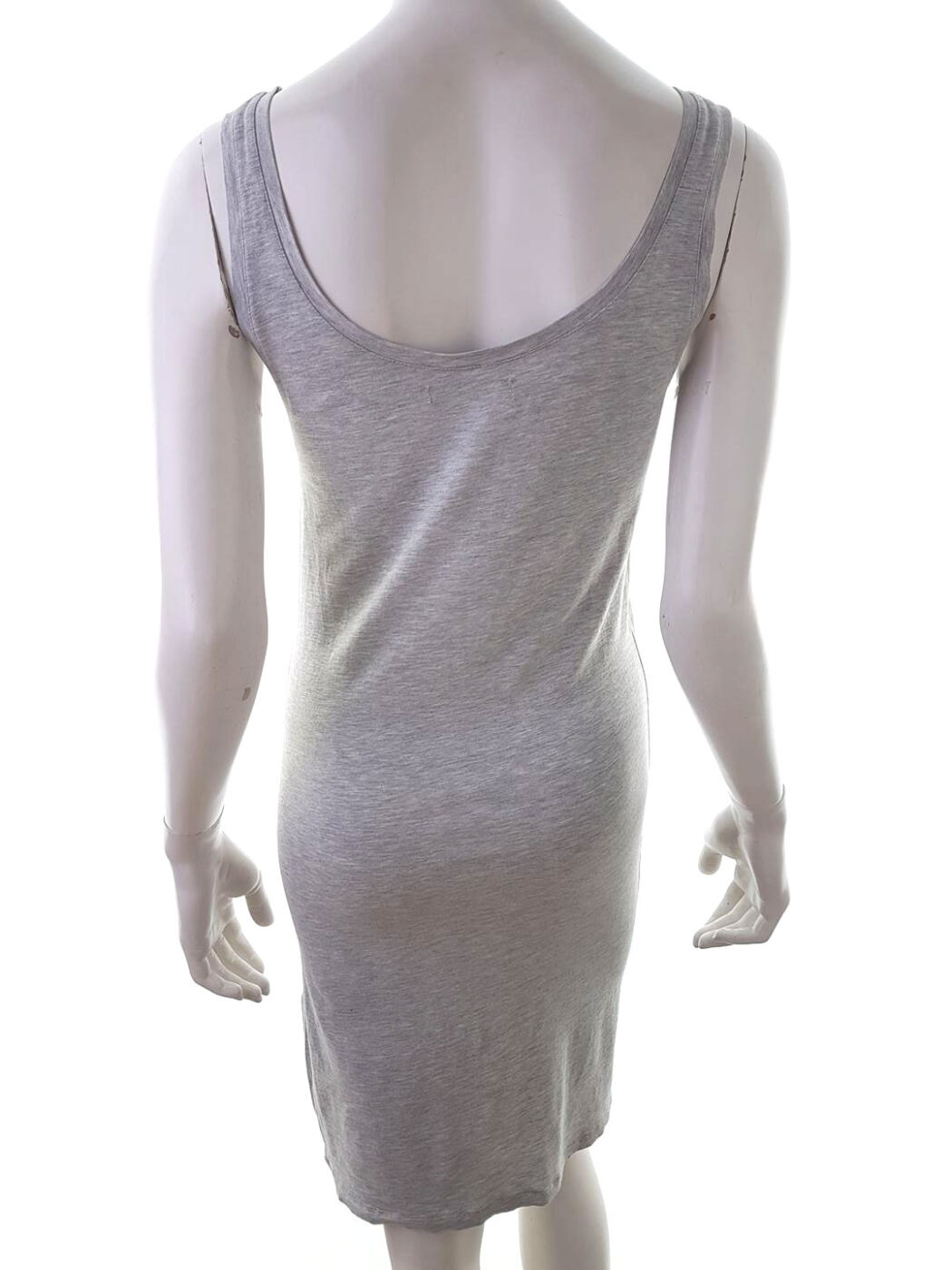 Rozmiar M/L Kolor Szary Dekolt U Sukienka Tank Top Bezrękawnik Do Kolan Materiał Bawełna Rozmiar M/L Kolor Szary Dekolt U Sukienka Tank Top Bezrękawnik Do Kolan Materiał Bawełna