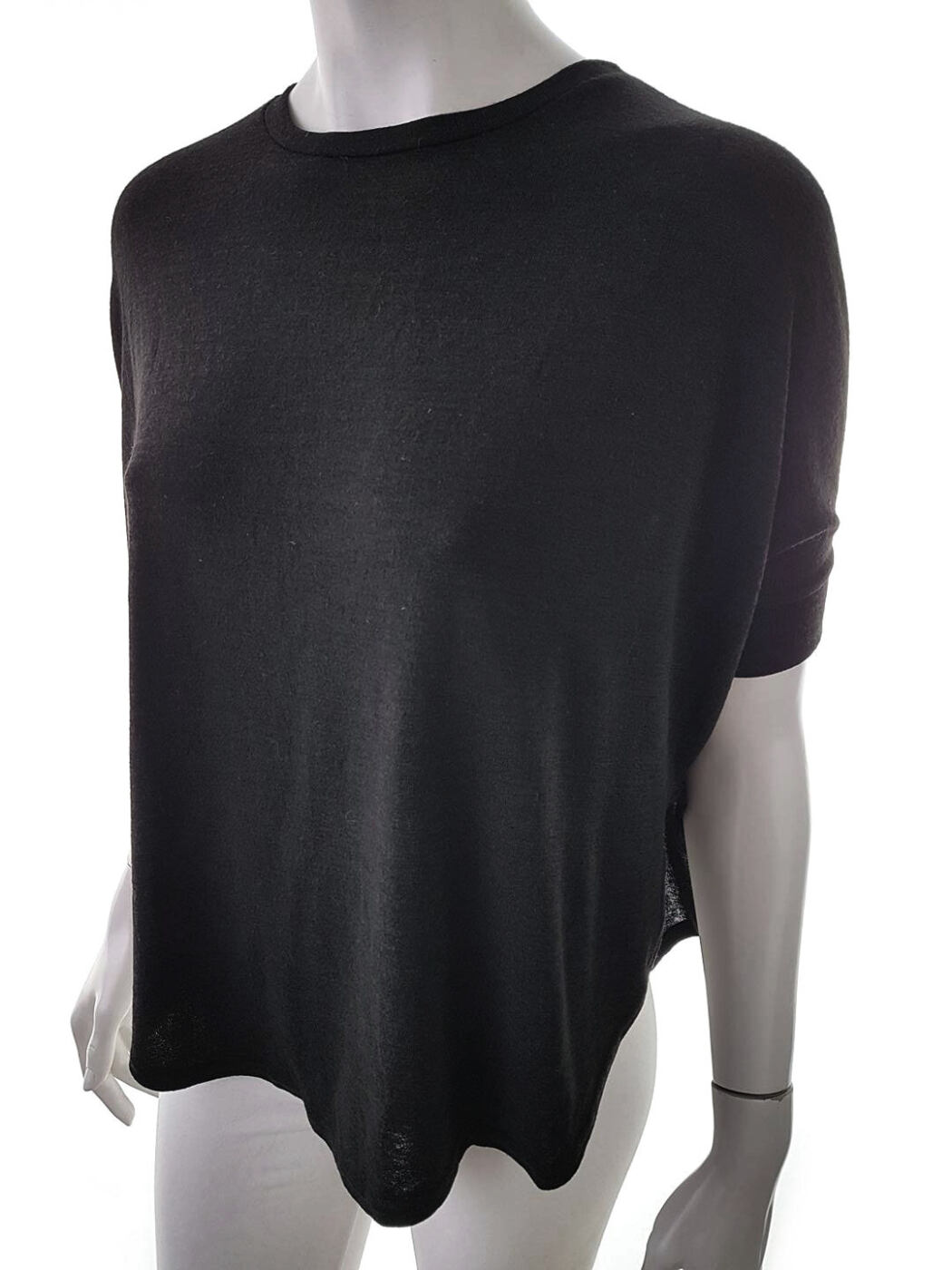River island Rozmiar 8 (36) Kolor Czarny Crew Neck Bluzka Krótki rękaw