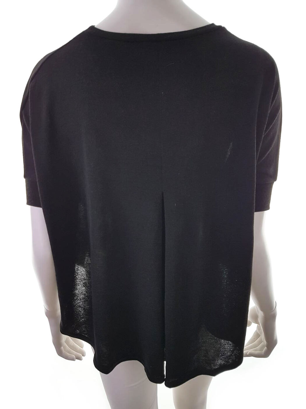 River island Rozmiar 8 (36) Kolor Czarny Crew Neck Bluzka Krótki rękaw