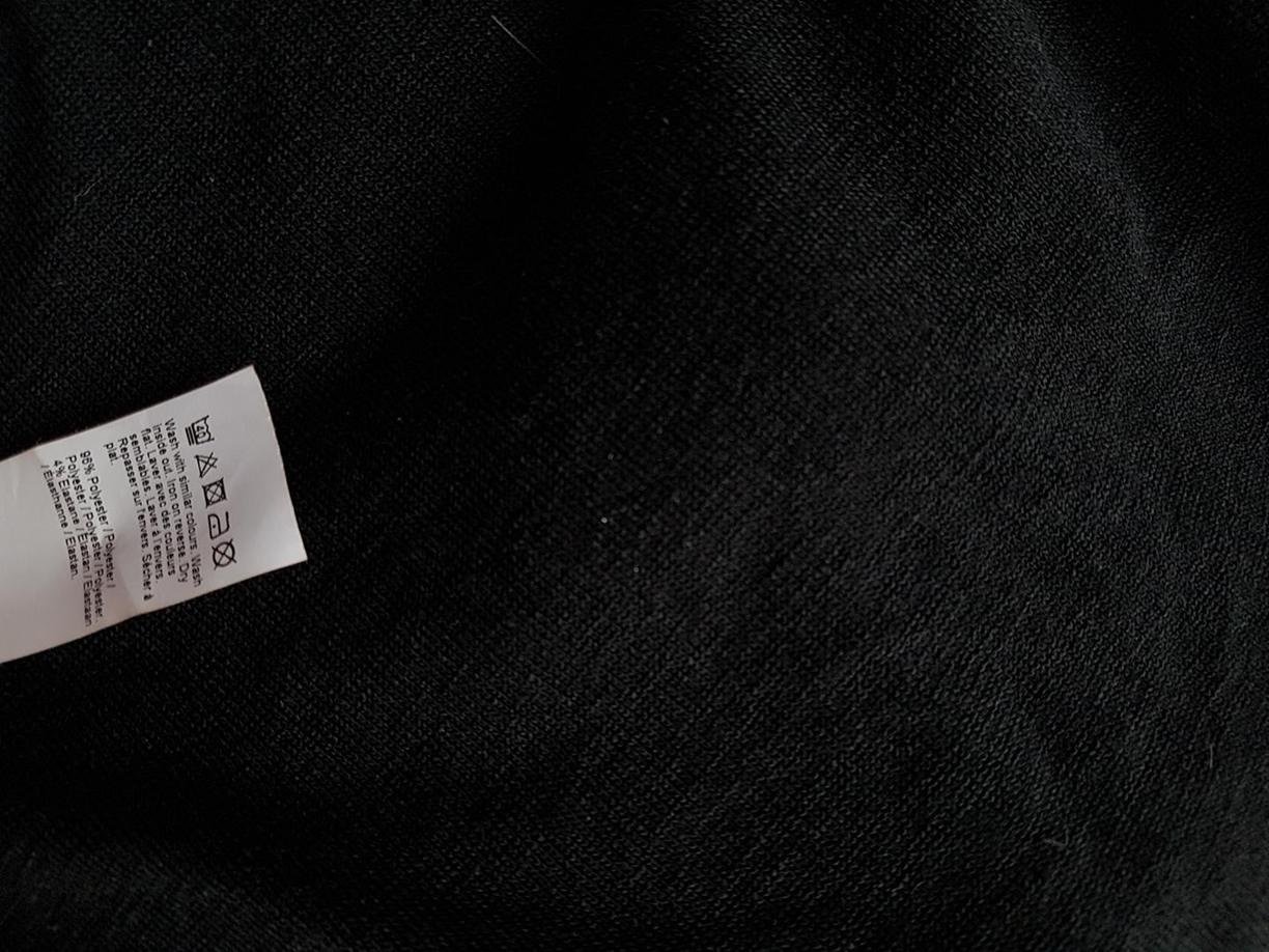 River island Rozmiar 8 (36) Kolor Czarny Crew Neck Bluzka Krótki rękaw