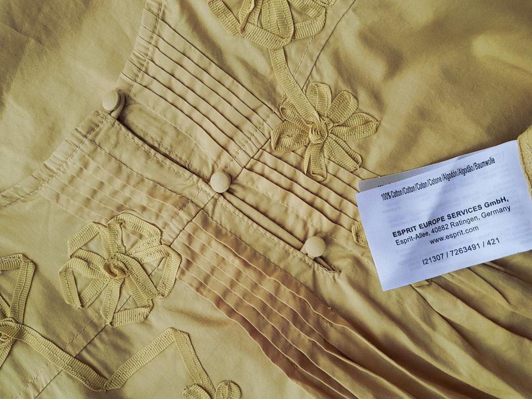 Esprit Rozmiar 42 Kolor Żółty Okrągły dekolt Tunika Bluzka Rękaw 3/4 Materiał Bawełna 100% Esprit Rozmiar 42 Kolor Żółty Okrągły dekolt Tunika Bluzka Rękaw 3/4 Materiał Bawełna 100%