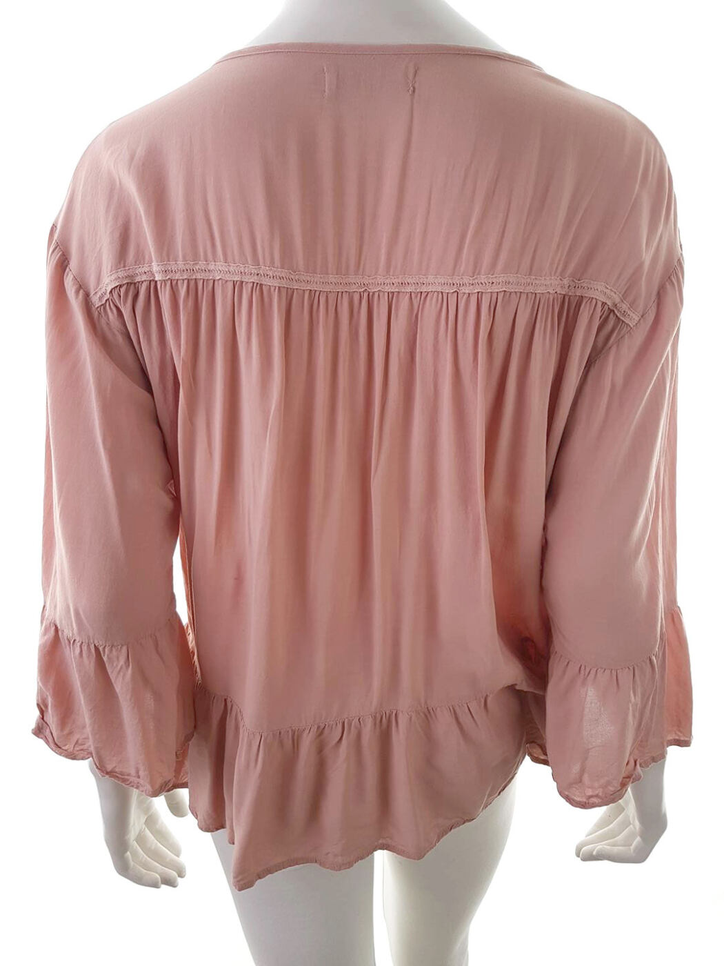 20181031_151429.jpg Cream Rozmiar 40 Kolor Różowy Panterka Split Crew Neck Bluzka Rękaw 3/4 Materiał Wiskoza