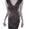 River island Rozmiar 10 (38) Kolor Brązowy W serek Sukienka Bodycon Bezrękawnik Do Kolan