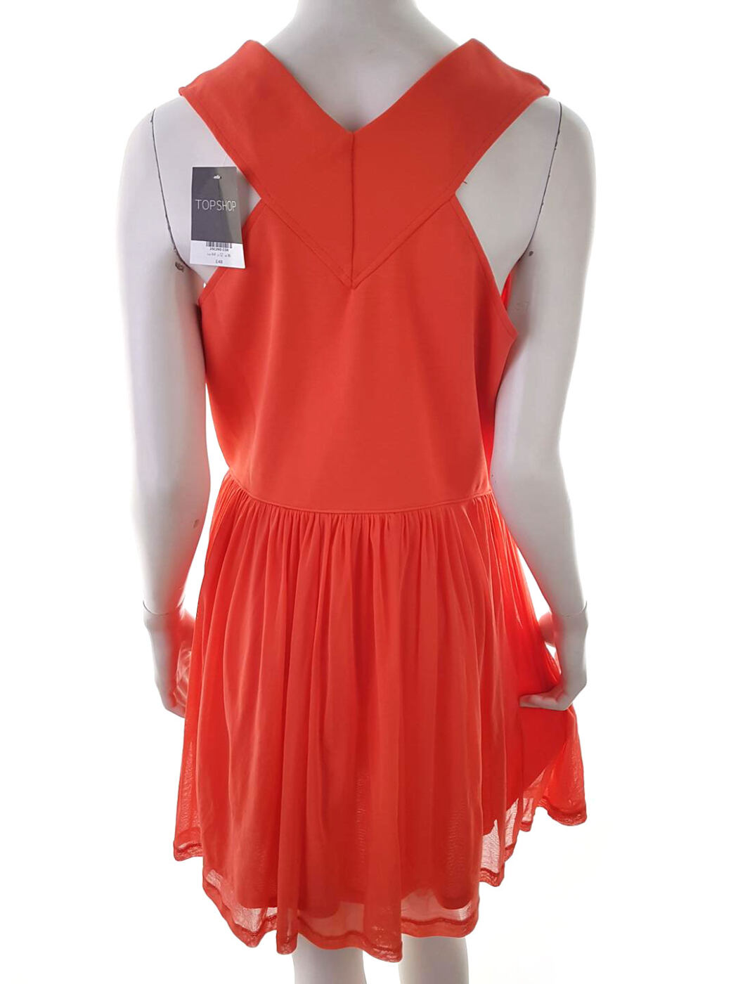 Topshop Rozmiar 44 Kolor Pomarańczowy W serek Suknia Balowa Sukienka Wieczorowa Bezrękawnik Do Kolan Topshop Rozmiar 44 Kolor Pomarańczowy W serek Suknia Balowa Sukienka Wieczorowa Bezrękawnik Do Kolan