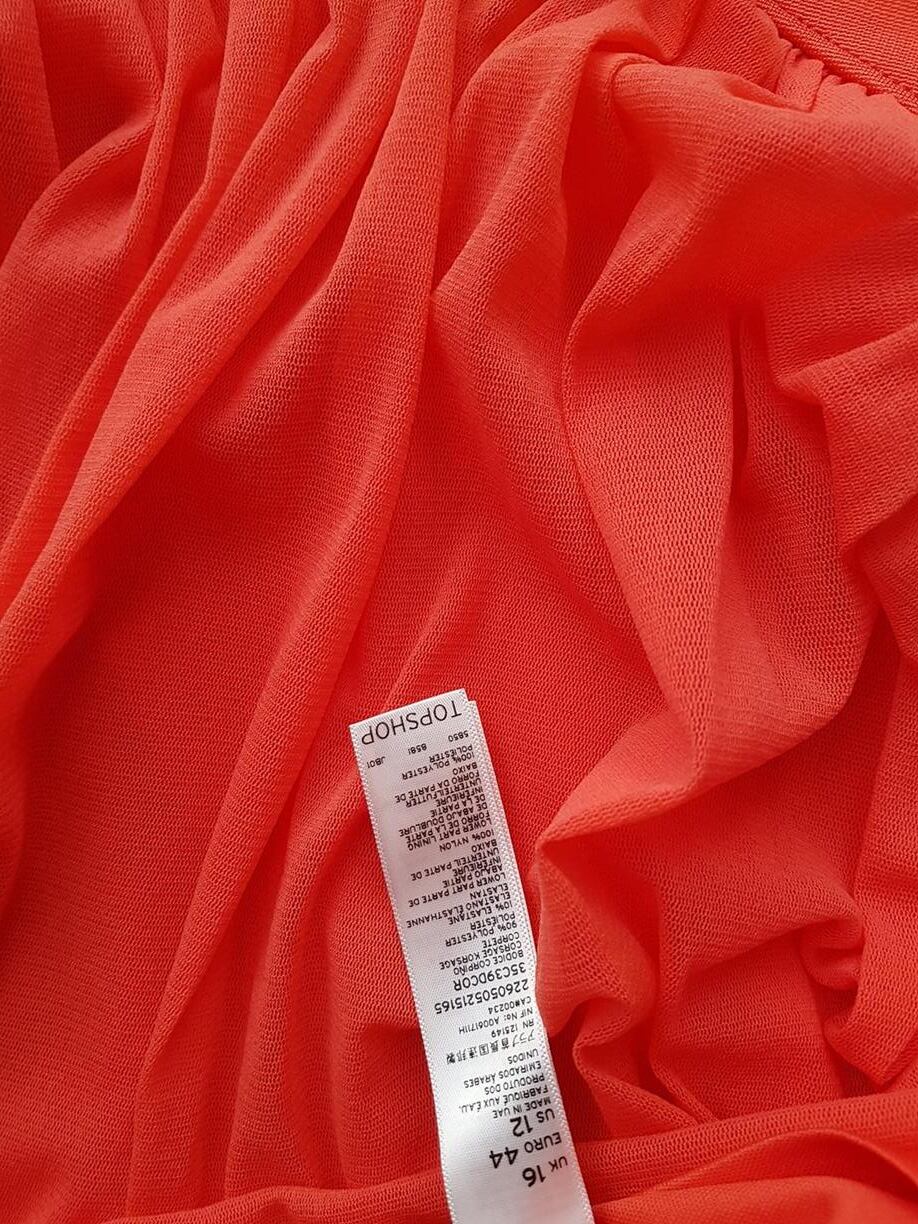 Topshop Rozmiar 44 Kolor Pomarańczowy W serek Suknia Balowa Sukienka Wieczorowa Bezrękawnik Do Kolan Topshop Rozmiar 44 Kolor Pomarańczowy W serek Suknia Balowa Sukienka Wieczorowa Bezrękawnik Do Kolan