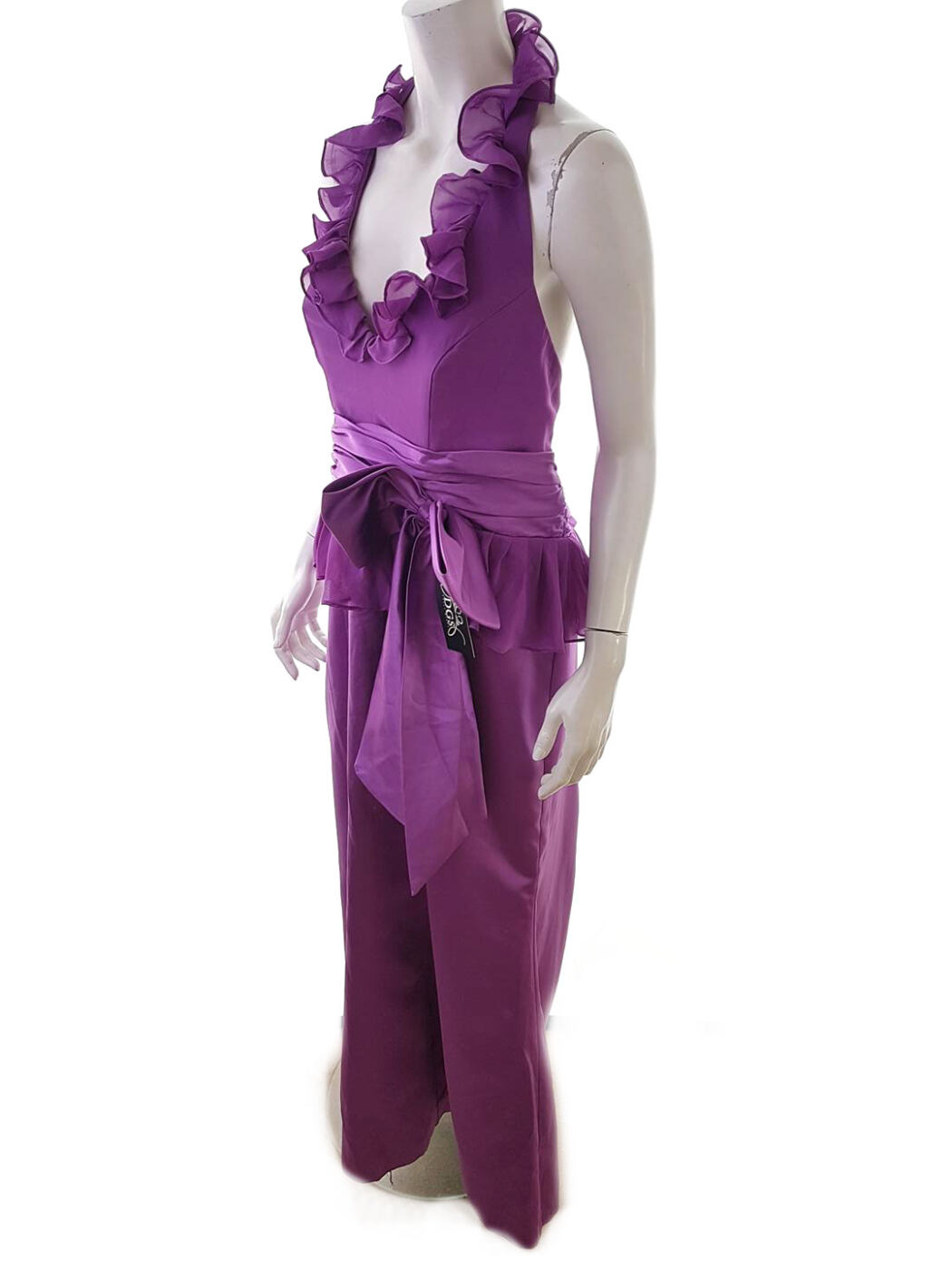 DGS Dolly Girls Rozmiar XL Kolor Fioletowy Halter Suknia Balowa Sukienka Wieczorowa Bezrękawnik Długa DGS Dolly Girls Rozmiar XL Kolor Fioletowy Halter Suknia Balowa Sukienka Wieczorowa Bezrękawnik Długa