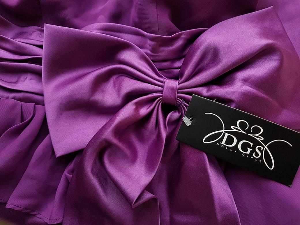 DGS Dolly Girls Rozmiar XL Kolor Fioletowy Halter Suknia Balowa Sukienka Wieczorowa Bezrękawnik Długa DGS Dolly Girls Rozmiar XL Kolor Fioletowy Halter Suknia Balowa Sukienka Wieczorowa Bezrękawnik Długa