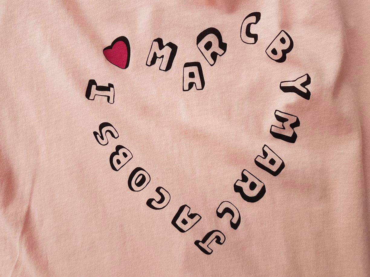 20181106_152438.jpg Marc Jacobs Rozmiar M Kolor Różowy Okrągły dekolt T-Shirt Krótki rękaw