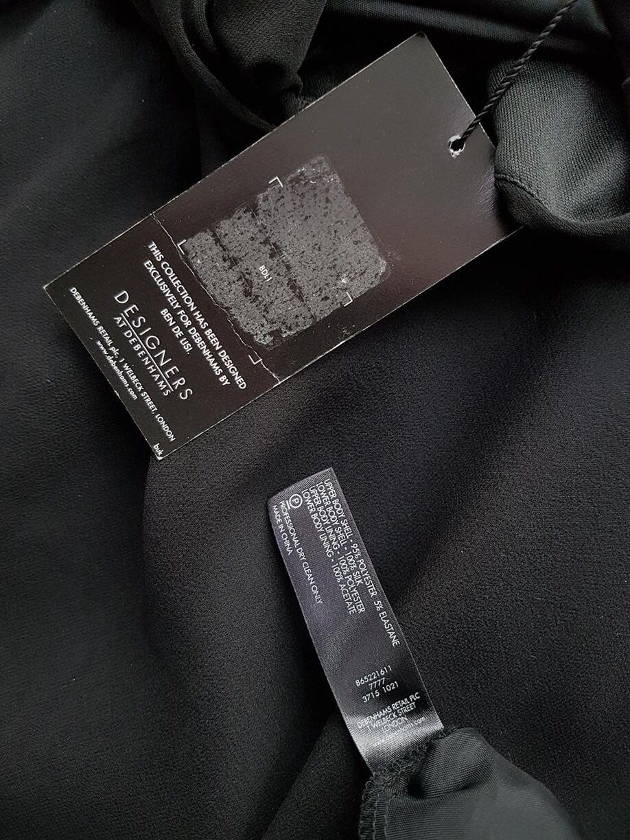 BDL Ben De Lisi Rozmiar 8 (36) Kolor Czarny W serek Suknia Balowa Sukienka Wieczorowa Bezrękawnik Midi