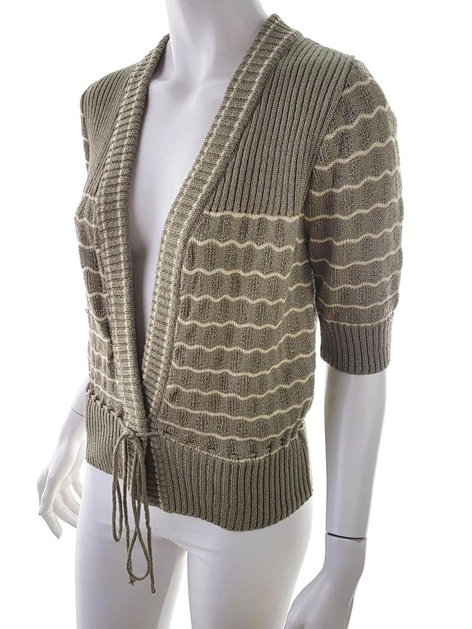 20181109_124140.jpg Topshop Rozmiar 42 Kolor Beżowy W serek Kardigan Wiązany Rękaw 3/4 Materiał Akryl Cienka dzianina