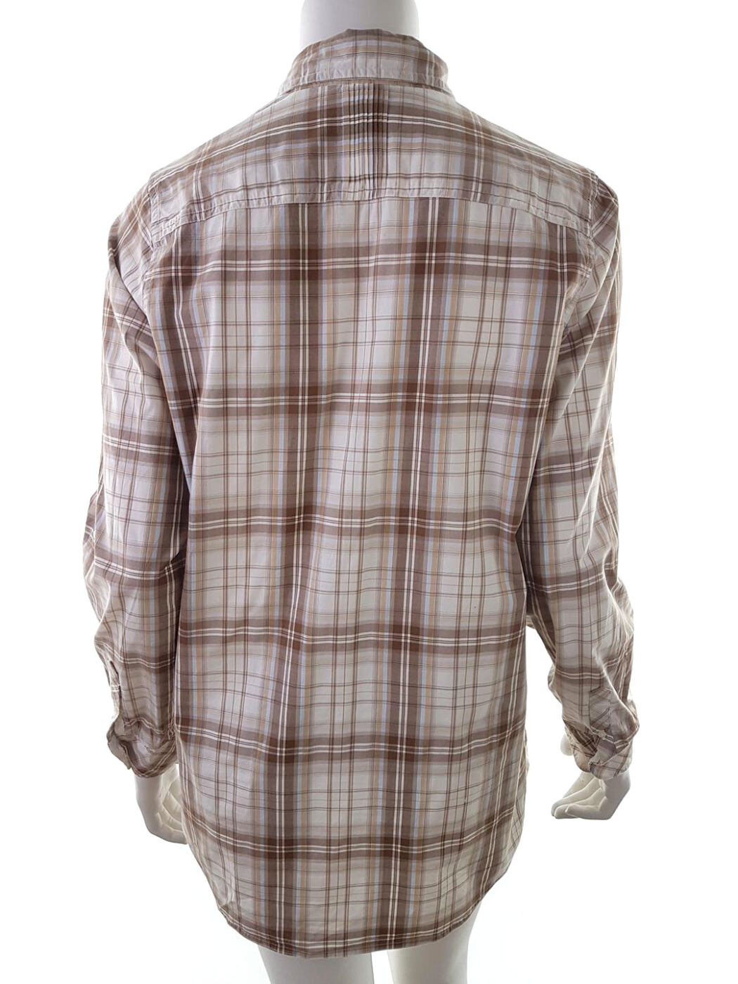 Tommy hilfiger Rozmiar 6 (34) Kolor Beżowy Krata Kołnierz Tunika Popover Bluzka Długi rękaw Materiał Bawełna Tommy hilfiger Rozmiar 6 (34) Kolor Beżowy Krata Kołnierz Tunika Popover Bluzka Długi rękaw Materiał Bawełna