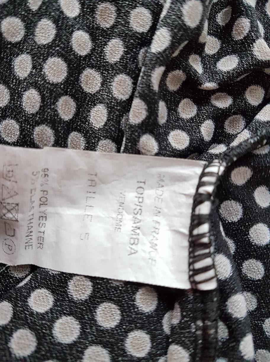 Rozmiar 5 Kolor Czarny Keyhole Crew Neck Bluzka Kopertowa Rękaw 3/4