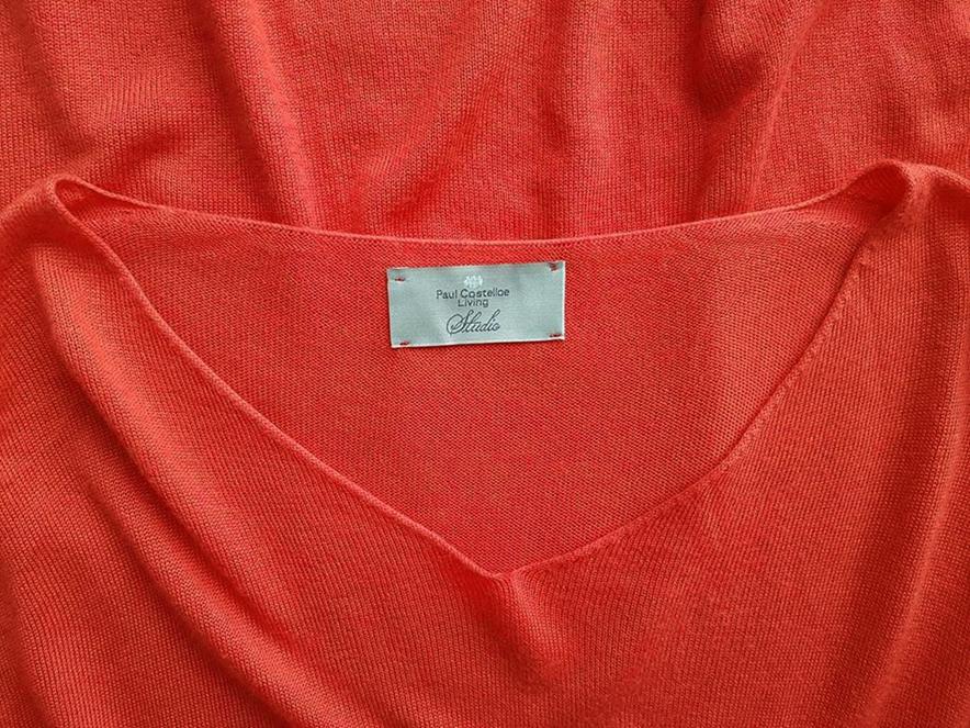 Paul Costelloe Rozmiar 36-42 Kolor Pomarańczowy W serek Tunika Bluzka Rękaw 3/4 Materiał Wiskoza Paul Costelloe Rozmiar 36-42 Kolor Pomarańczowy W serek Tunika Bluzka Rękaw 3/4 Materiał Wiskoza