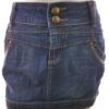 Denim Co. Rozmiar 38 Kolor Granatowy Spódnica Mini Krótka Materiał Bawełna
