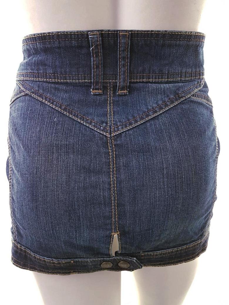 Denim Co. Rozmiar 38 Kolor Granatowy Spódnica Mini Krótka Materiał Bawełna