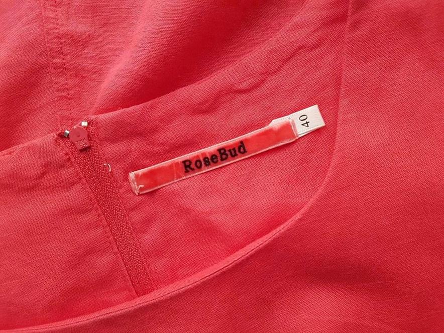 Rosebud Rozmiar 40 Kolor Różowy Okrągły dekolt Sukienka A-Line Bezrękawnik Midi Rosebud Rozmiar 40 Kolor Różowy Okrągły dekolt Sukienka A-Line Bezrękawnik Midi