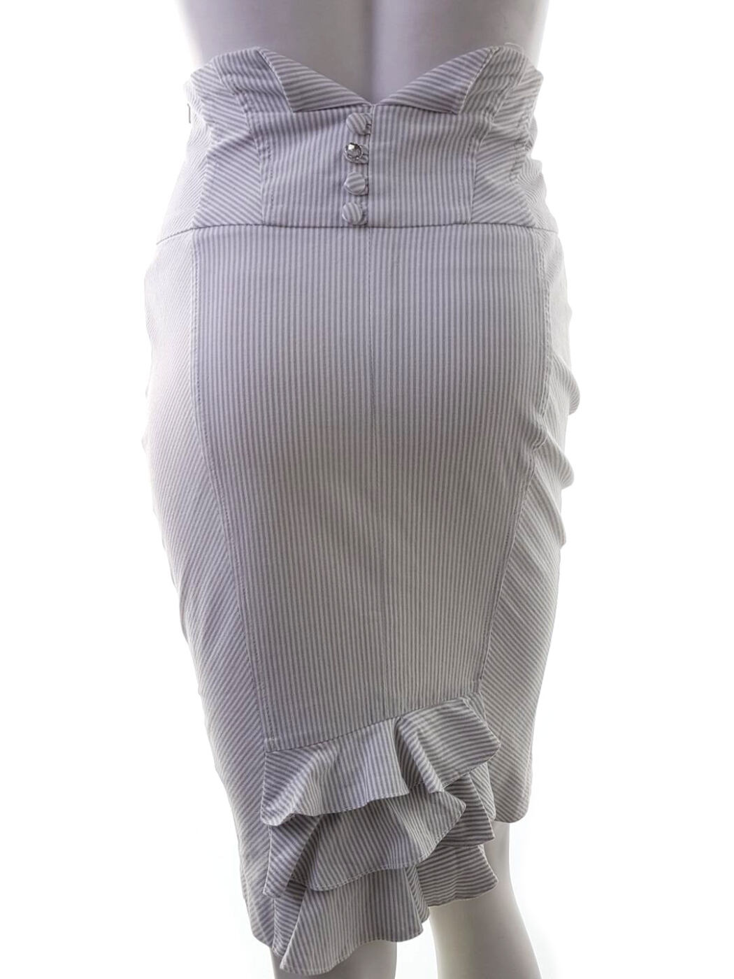 River island Rozmiar 32 Kolor Szary Spódnica Prosta i Ołówkowa Midi Materiał Bawełna