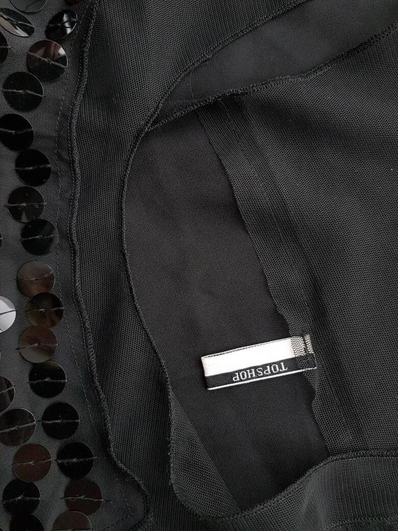 Topshop Rozmiar 38 Kolor Czarny Okrągły dekolt Tunika Bluzka Bezrękawnik Topshop Rozmiar 38 Kolor Czarny Okrągły dekolt Tunika Bluzka Bezrękawnik
