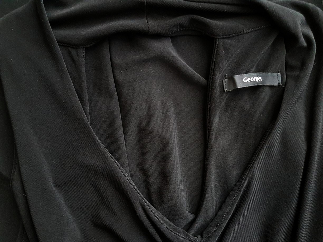 George Rozmiar 40 Kolor Czarny Halter Sukienka A-Line Bezrękawnik Midi George Rozmiar 40 Kolor Czarny Halter Sukienka A-Line Bezrękawnik Midi