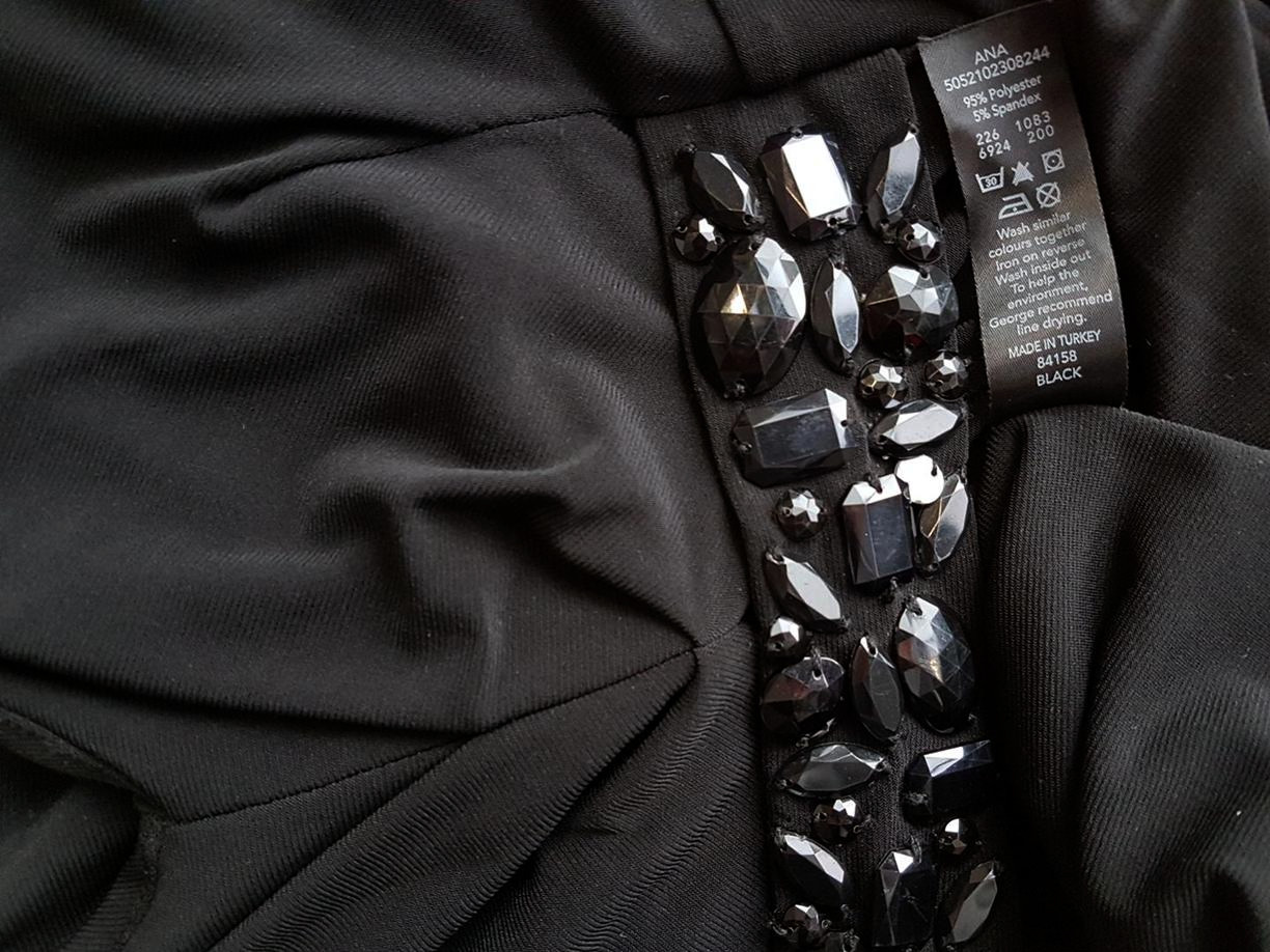 George Rozmiar 40 Kolor Czarny Halter Sukienka A-Line Bezrękawnik Midi George Rozmiar 40 Kolor Czarny Halter Sukienka A-Line Bezrękawnik Midi