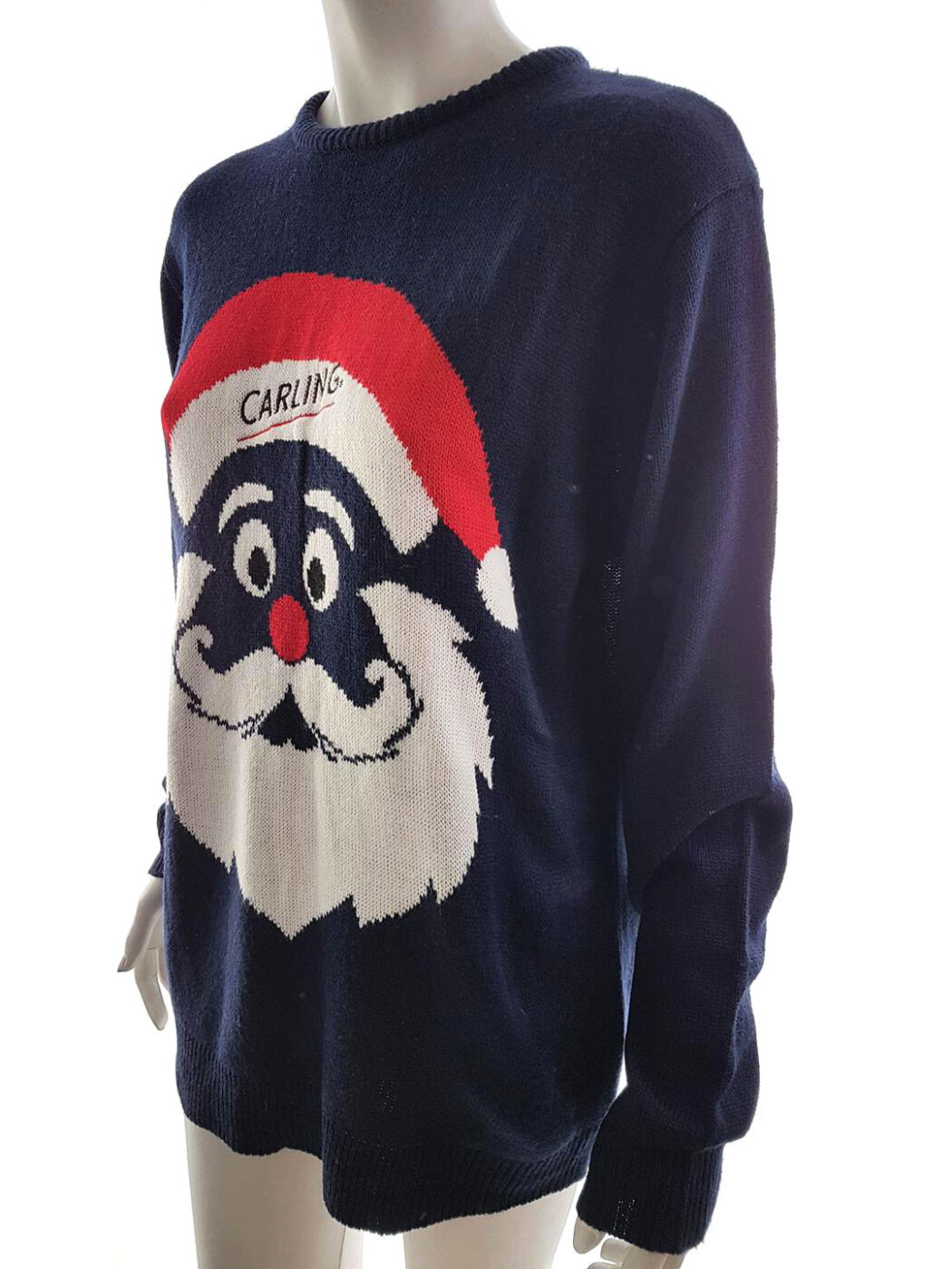 20181119_120434.jpg Rozmiar L Kolor Granatowy Crew Neck Sweter Świąteczny Gwiazdka Długi rękaw Materiał Akryl 100% Cienka dzianina