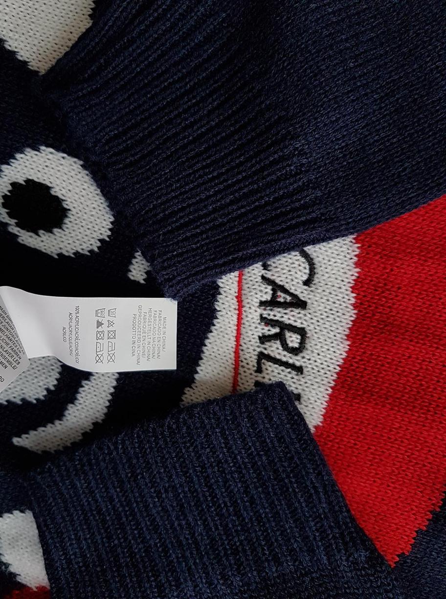 20181119_120654.jpg Rozmiar L Kolor Granatowy Crew Neck Sweter Świąteczny Gwiazdka Długi rękaw Materiał Akryl 100% Cienka dzianina