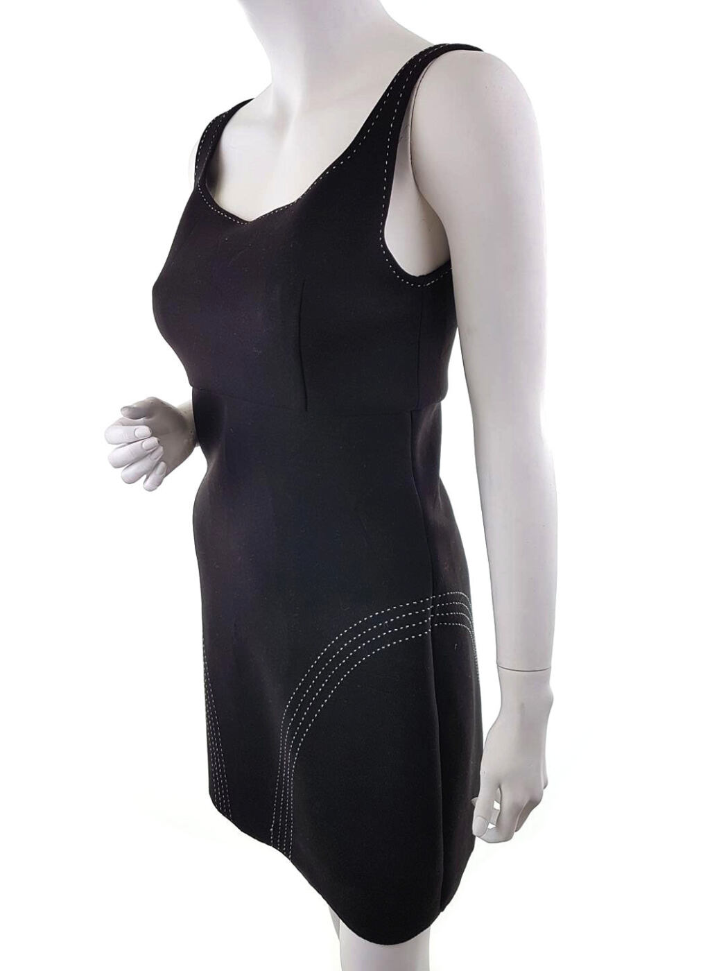 Maje Rozmiar 2 Kolor Czarny W serek Sukienka Bodycon Bezrękawnik Krótka Maje Rozmiar 2 Kolor Czarny W serek Sukienka Bodycon Bezrękawnik Krótka