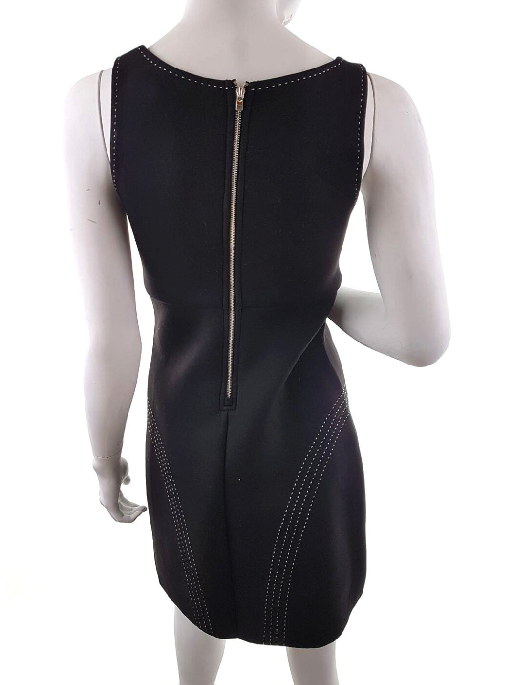 Maje Rozmiar 2 Kolor Czarny W serek Sukienka Bodycon Bezrękawnik Krótka Maje Rozmiar 2 Kolor Czarny W serek Sukienka Bodycon Bezrękawnik Krótka