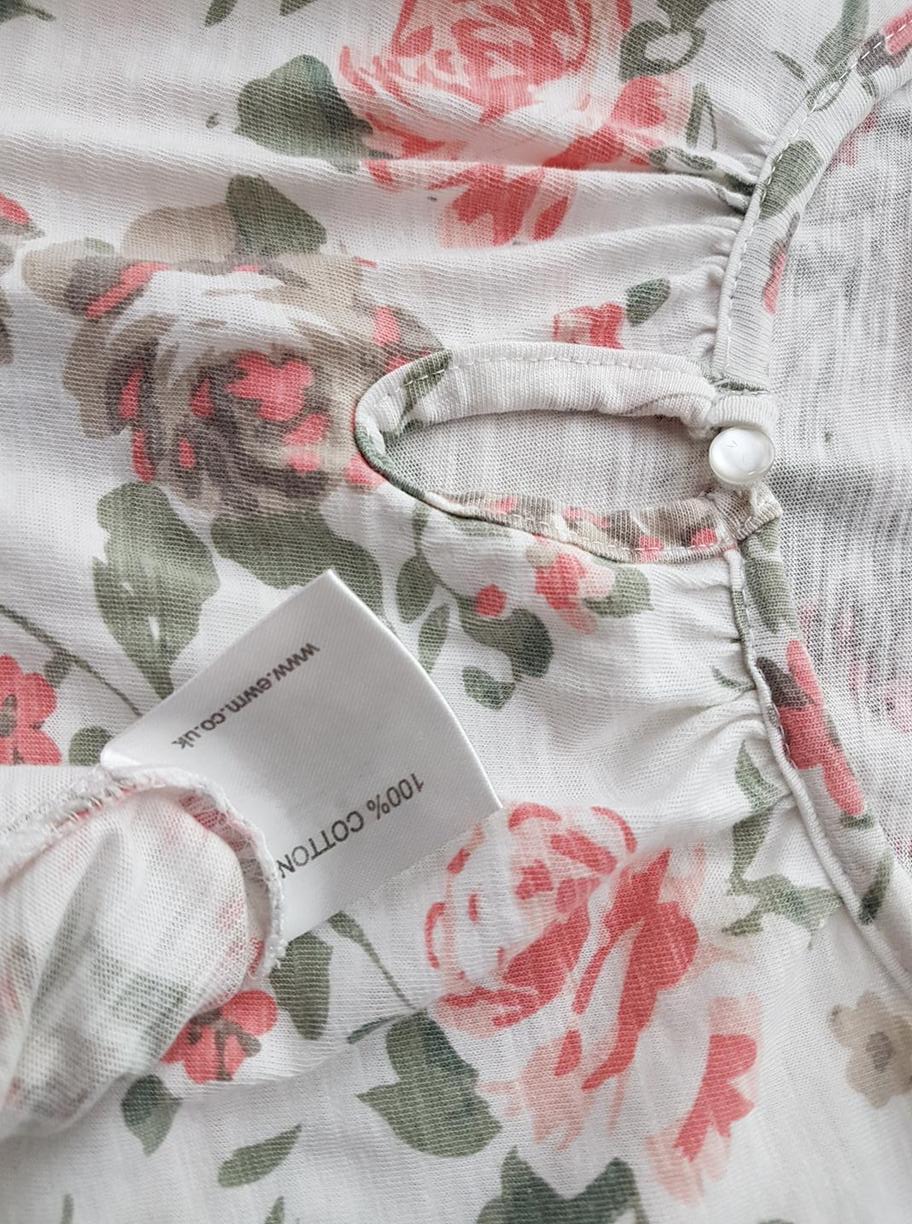 Isle Rozmiar L Kolor Biały Keyhole Crew Neck Bluzka Krótki rękaw Materiał Bawełna 100%