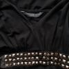 Philosophy blues original Rozmiar S Kolor Czarny W serek Sukienka Bodycon Rękaw 3/4 Do Kolan Materiał Wiskoza