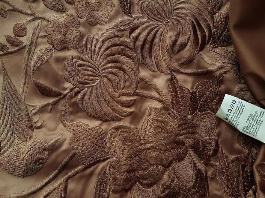 River island Rozmiar S Kolor Brązowy W serek Żakiet Otwarty Rękaw 3/4