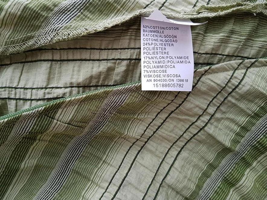 20181120_132422.jpg Bonita Rozmiar 42 Kolor Zielony Pasy Kołnierz Bluzka na suwak Rękaw 3/4 Materiał Bawełna