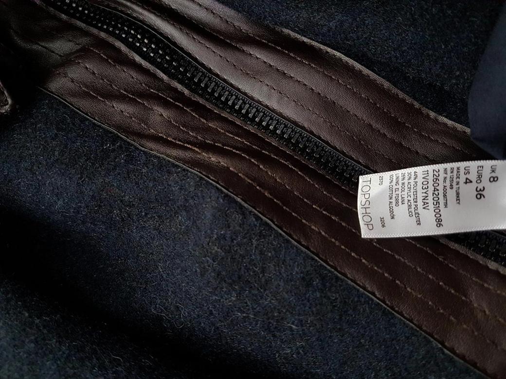 20181121_154442.jpg Topshop Rozmiar 36 Kolor Granatowy Płaszcz Długi rękaw