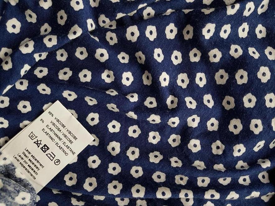 La fee maraboutee Rozmiar 3 Kolor Granatowy W serek Sukienka Sheath Krótki rękaw Midi Materiał Wiskoza