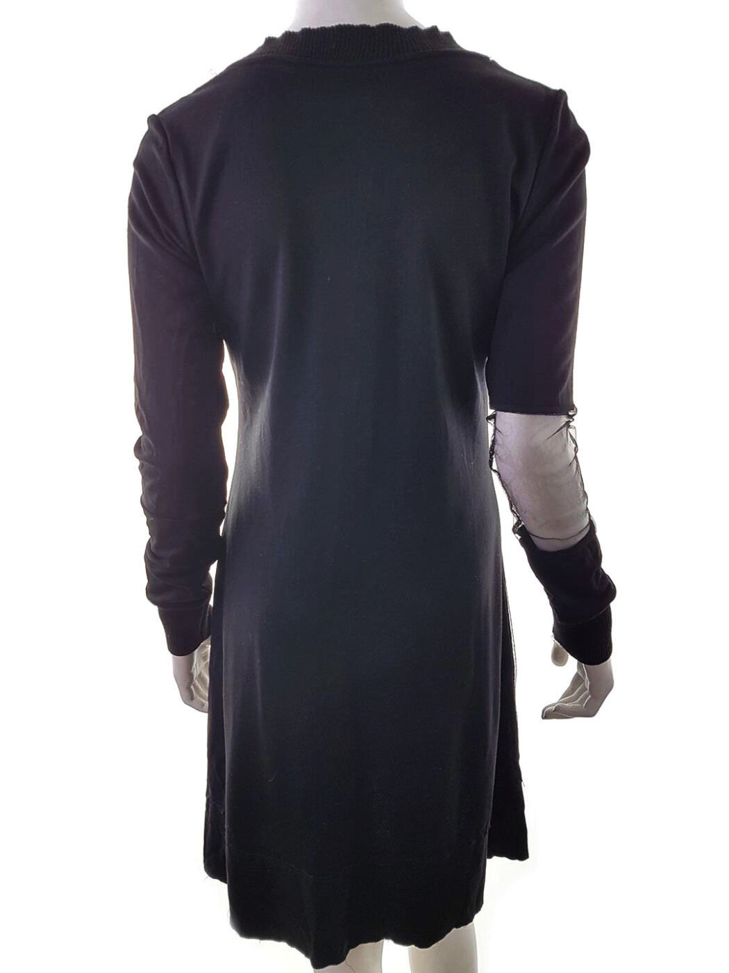 Frime Rozmiar L Kolor Czarny W serek Sukienka Sweterkowa Długi rękaw Do Kolan Materiał Rayon Frime Rozmiar L Kolor Czarny W serek Sukienka Sweterkowa Długi rękaw Do Kolan Materiał Rayon