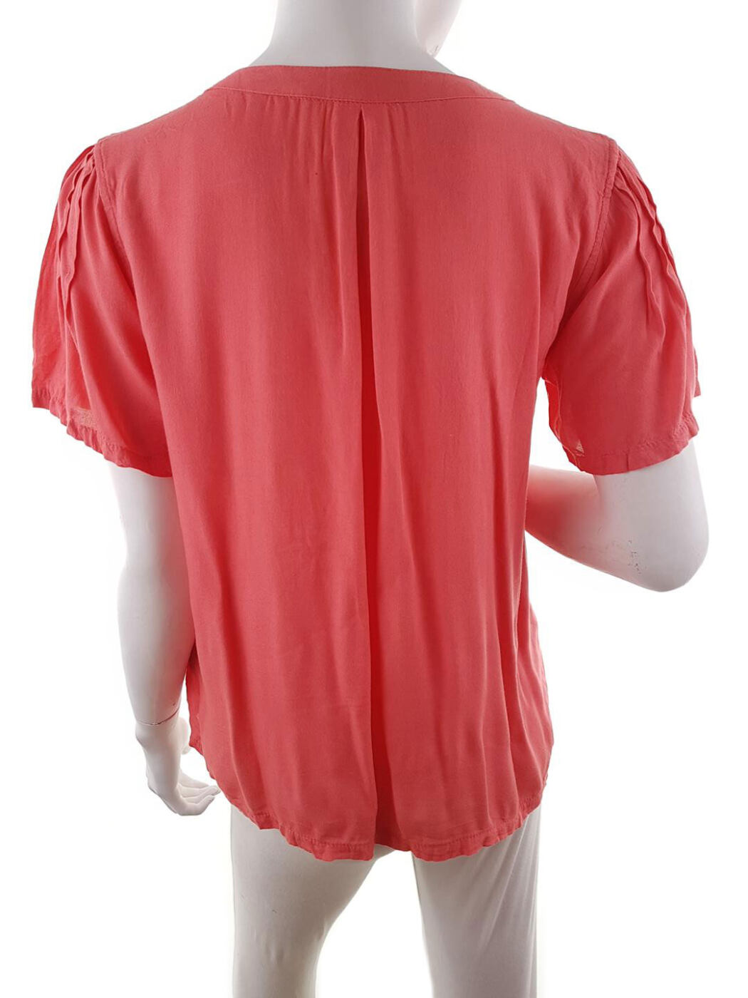 20181123_134746.jpg 157 Rozmiar S Kolor Różowy Split Crew Neck Bluzka Krótki rękaw Materiał Wiskoza 100%