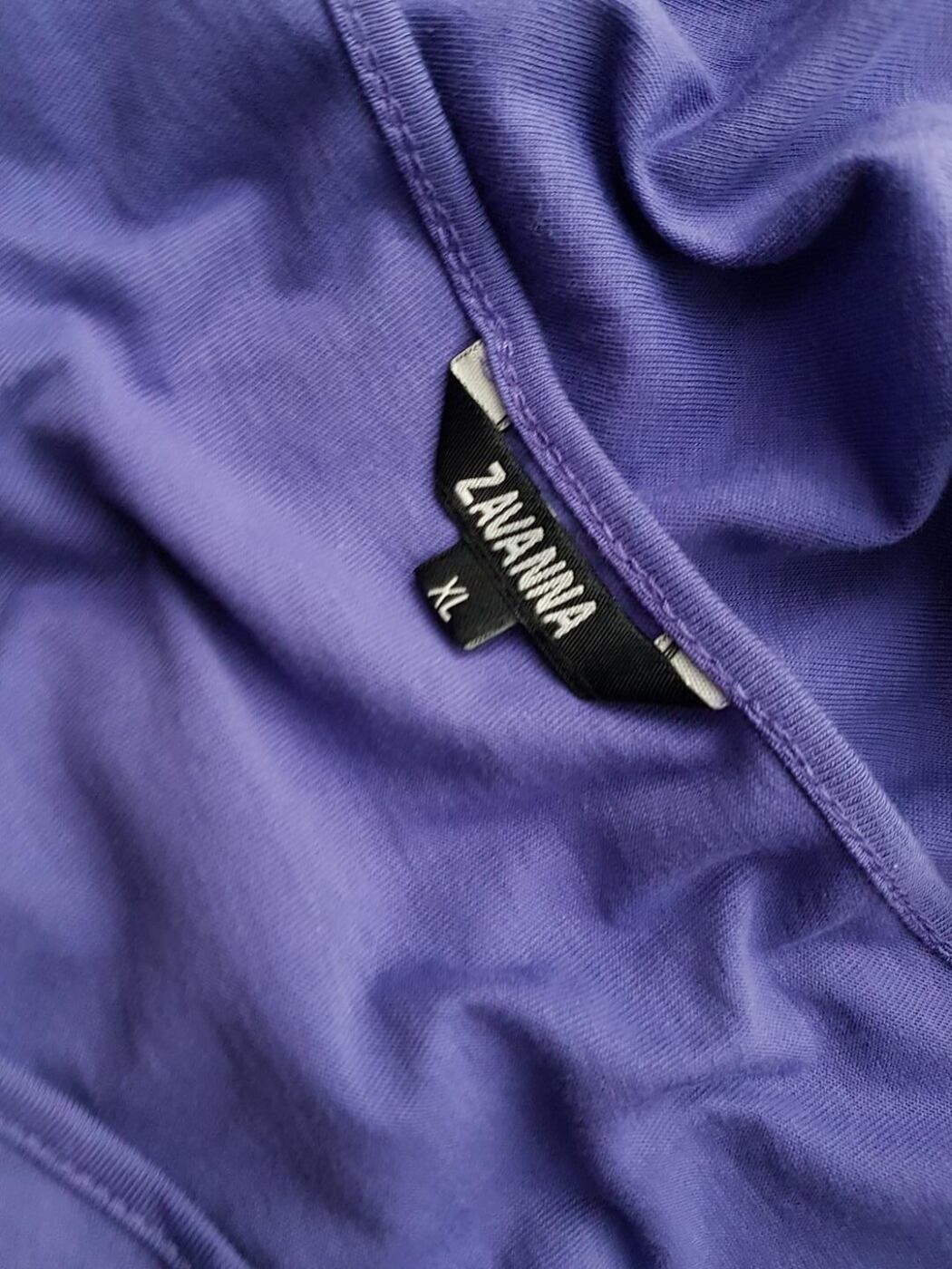 Zavanna Rozmiar XL Kolor Fioletowy W serek Tunika Bluzka Rękaw 3/4 Materiał Bawełna 100% Zavanna Rozmiar XL Kolor Fioletowy W serek Tunika Bluzka Rękaw 3/4 Materiał Bawełna 100%