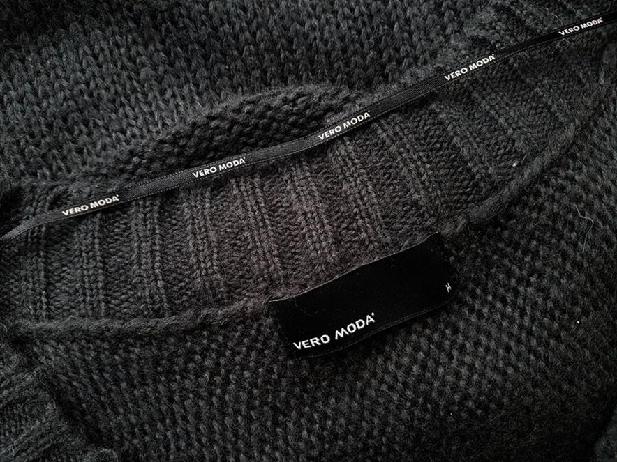 20181126_111040.jpg Vero moda Rozmiar M Kolor Szary W serek Długi Zapinany Kardigan Rękaw 3/4 Otwarta dzianina