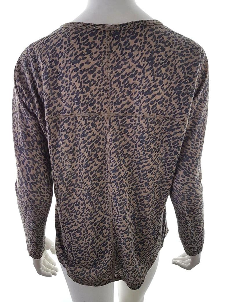 20181126_161257.jpg Zara TRF Rozmiar S Kolor Brązowy Panterka Crew Neck Bluzka Długi rękaw