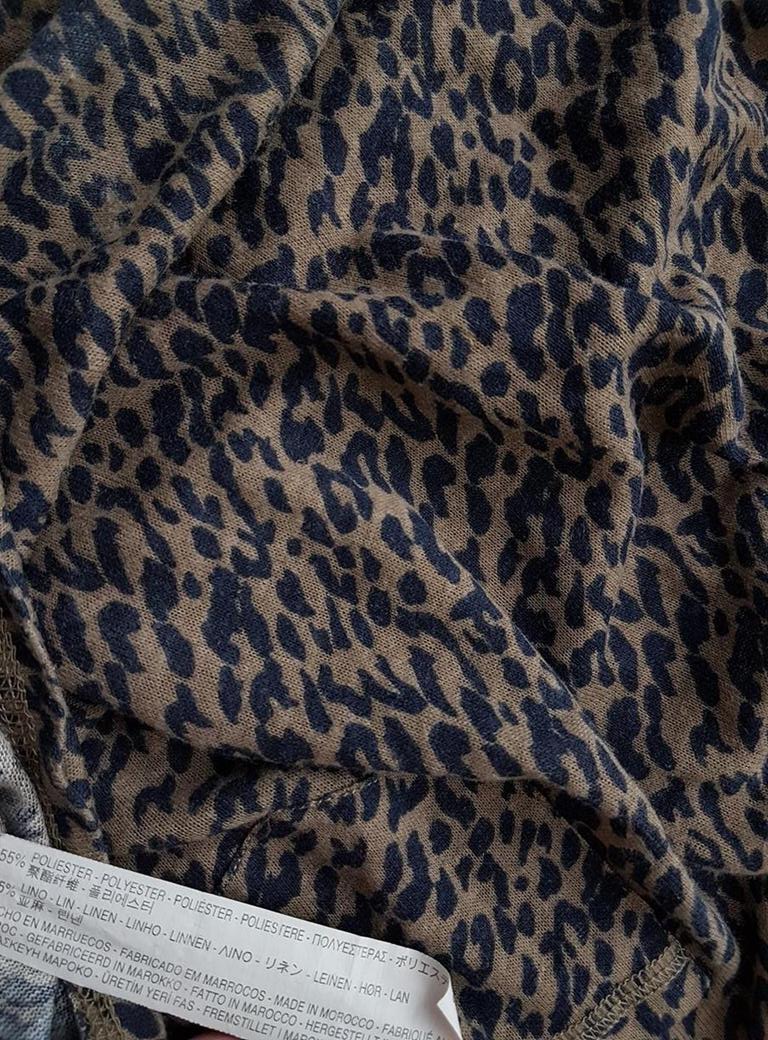 20181126_161350.jpg Zara TRF Rozmiar S Kolor Brązowy Panterka Crew Neck Bluzka Długi rękaw