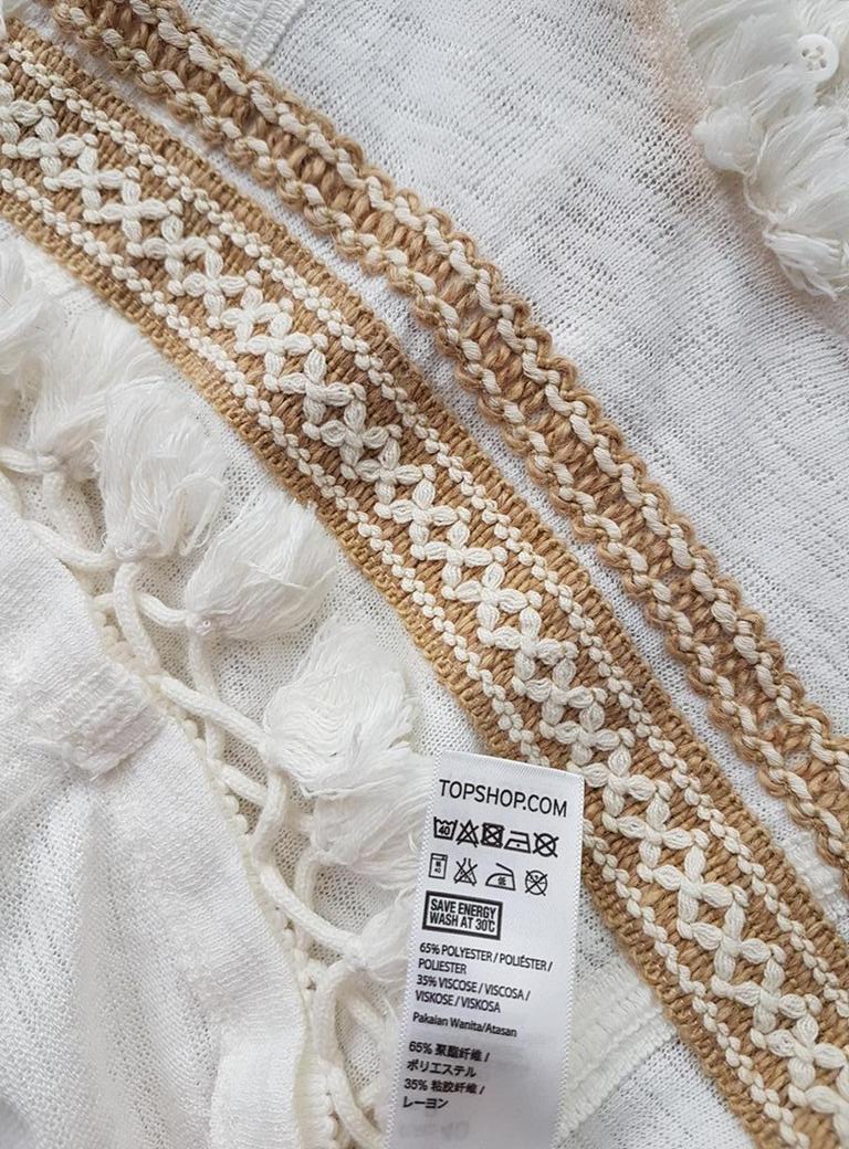 20181126_161843.jpg Topshop Rozmiar 40 Kolor Kremowy Crew Neck Bluzka Bezrękawnik