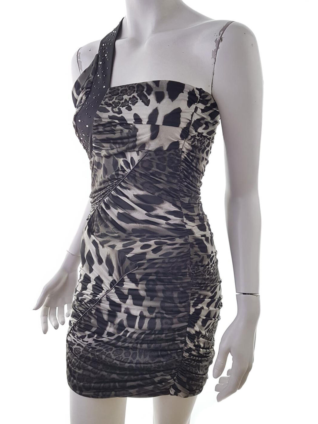 River island Rozmiar 36 Kolor Brązowy Na Jedno Ramię Sukienka Bodycon Bezrękawnik Do Kolan River island Rozmiar 36 Kolor Brązowy Na Jedno Ramię Sukienka Bodycon Bezrękawnik Do Kolan