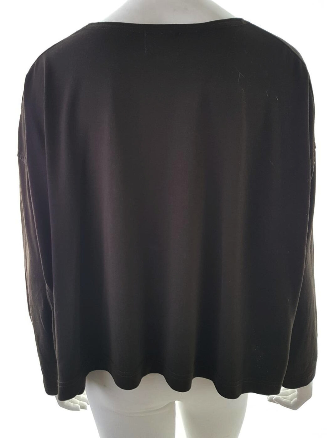 20181128_125031.jpg The Masai Rozmiar M Kolor Brązowy Crew Neck Bluzka Długi rękaw Materiał Wiskoza