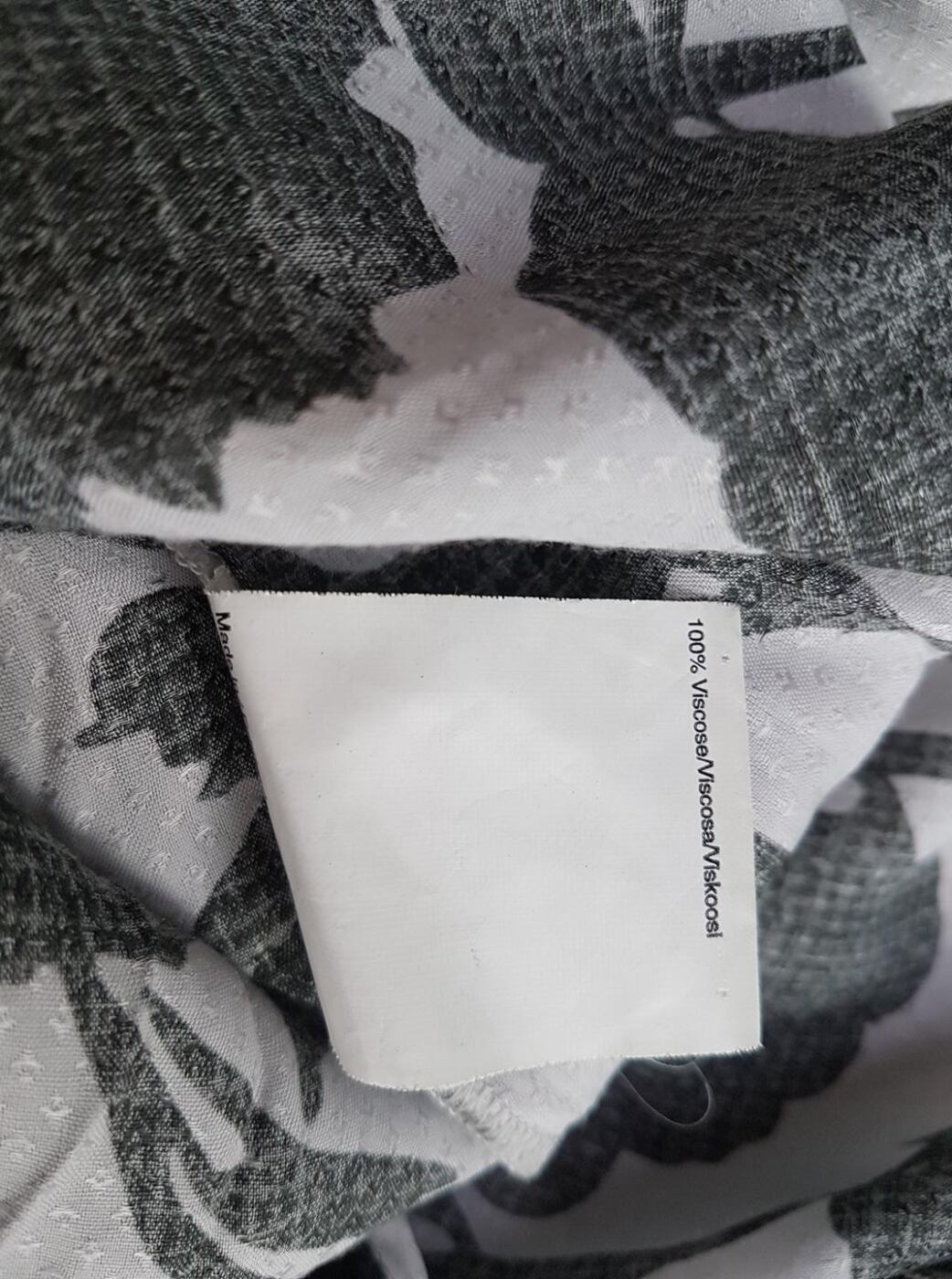20181128_130252.jpg Noa noa Rozmiar M Kolor Szary Roślinny Liście Głęboki Serek Bluzka Peplum Krótki rękaw Materiał Wiskoza 100%