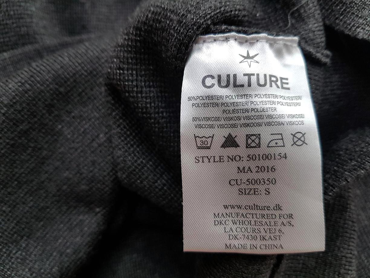 Culture Rozmiar S Kolor Szary W serek Sukienka Sweterkowa Rękaw 3/4 Midi Materiał Wiskoza