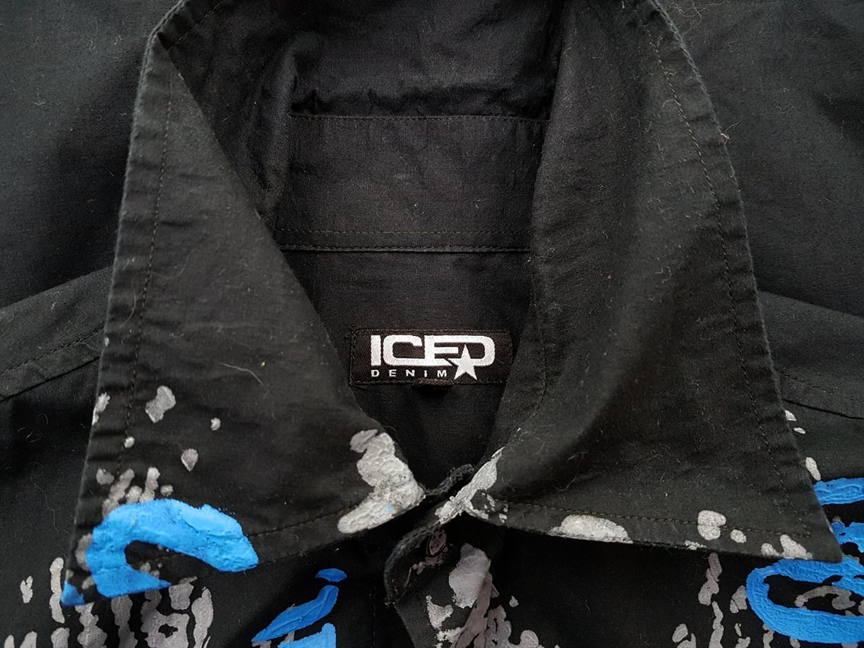 20181128_141903.jpg Iced Denim Rozmiar M Kolor Czarny Kołnierz Męska Koszula Casual Długi rękaw Materiał Bawełna 100%