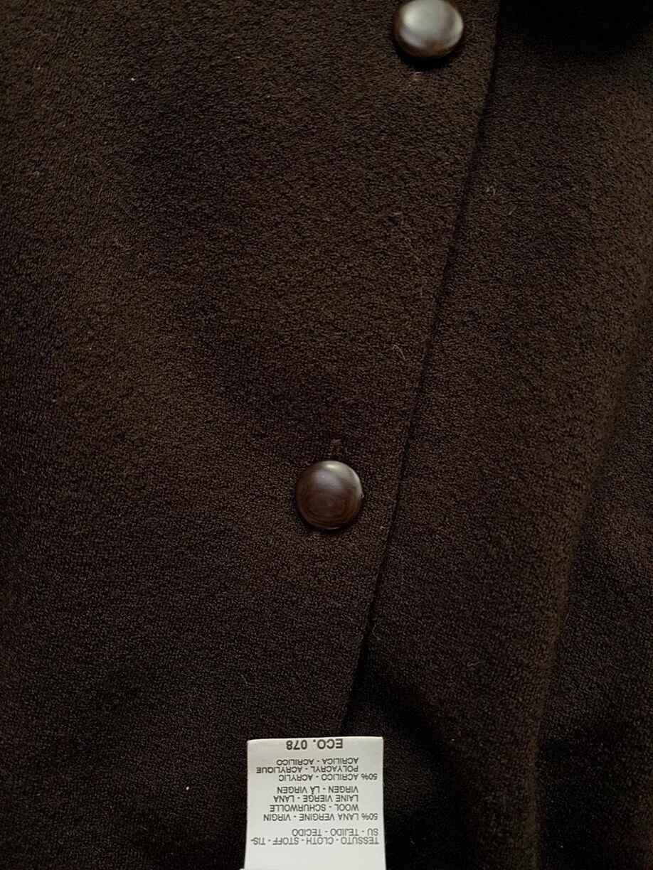 Maxmara Rozmiar 42 Kolor Brązowy Okrągły dekolt Sukienka Sweterkowa Długi rękaw Długa Materiał Wełna