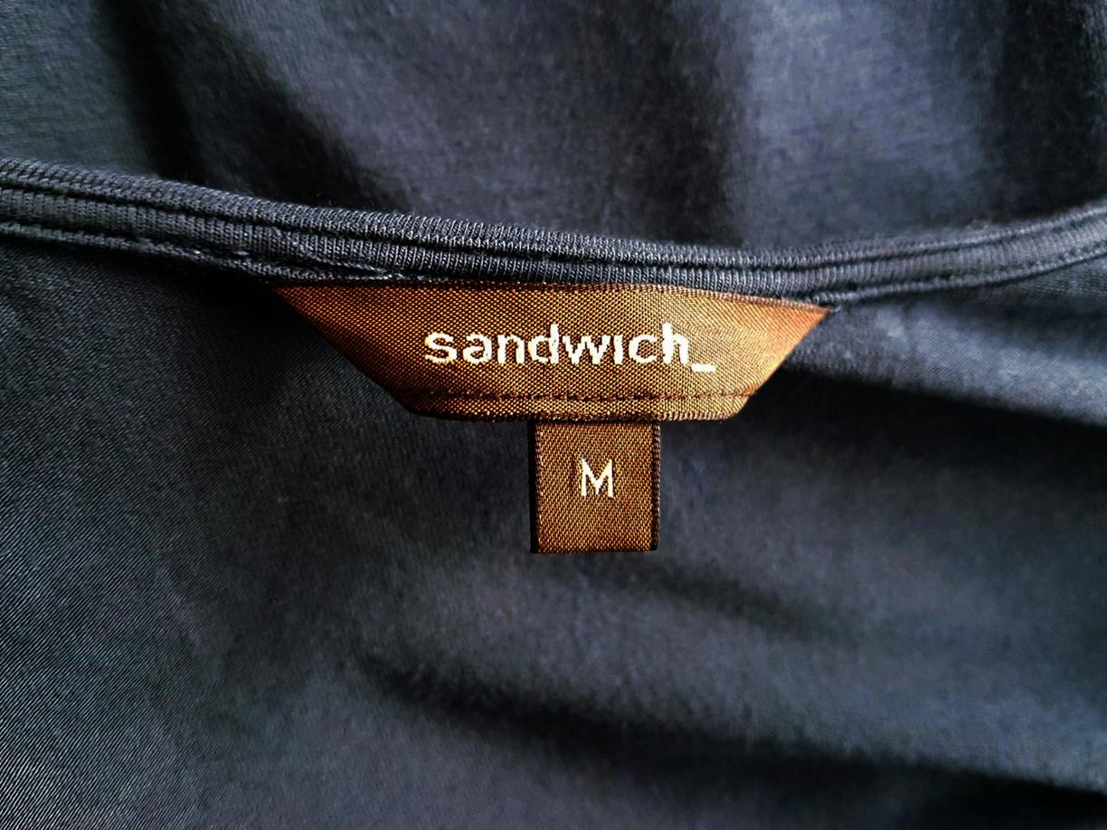 Sandwich Rozmiar M Kolor Granatowy Okrągły dekolt Sukienka Sheath Długi rękaw Midi Materiał Wiskoza Sandwich Rozmiar M Kolor Granatowy Okrągły dekolt Sukienka Sheath Długi rękaw Midi Materiał Wiskoza
