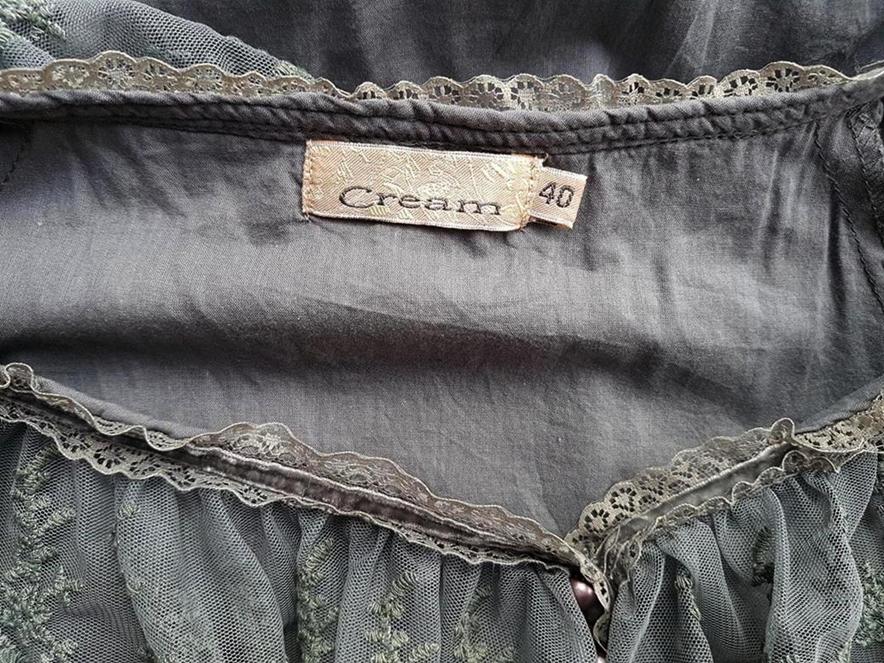 Cream Rozmiar 40 Kolor Szary Kołnierz Bluzka Długi rękaw Materiał Bawełna 100%